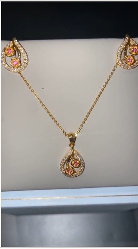 22k gold necklace with - 22k,