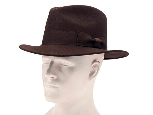 Wool brown fedora - wool, hat