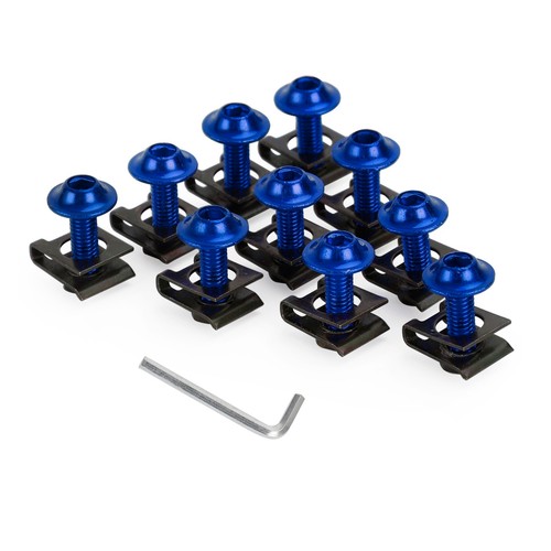 Pack alu blue m6x20 - 10,