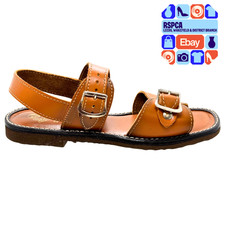 Cebo Vintage Tan Brown Leather Vintage Strappy Jesus Sandlas Size 3