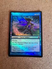 Fencer Clique FOIL Blue Faerie Soldier Creature Common Magic MTG Shadowmoor SHM