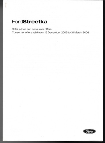 Ford streetka prices options - prices,