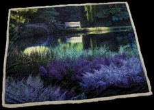 Garden Lake Soft Touch Throw by Country Matters Ltd 130 x 150 cm Double Lined