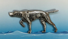 Pointer Dog Silver Pewter Pin