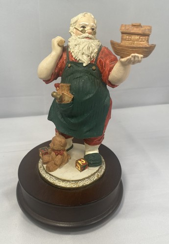 Vintage music box santa - box,