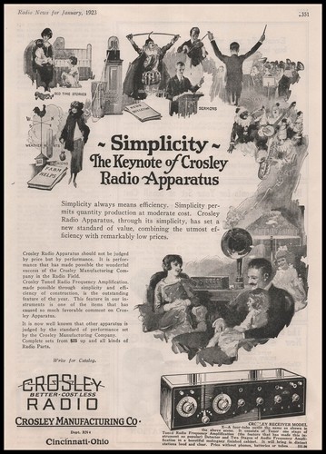 1923 crosley radio cincinnati - crosley,