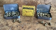 Vintage Meccano Brassed Nuts And Bolts With Original Tins One With Label