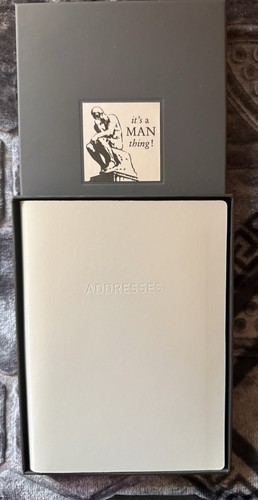 New leather address book - address,