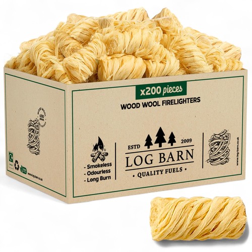 Log barn natural firelighters - barn,