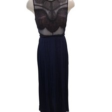 Navy Womens wedding Evening branded Bridesmaid Ladies midi Dress Size size 12-14