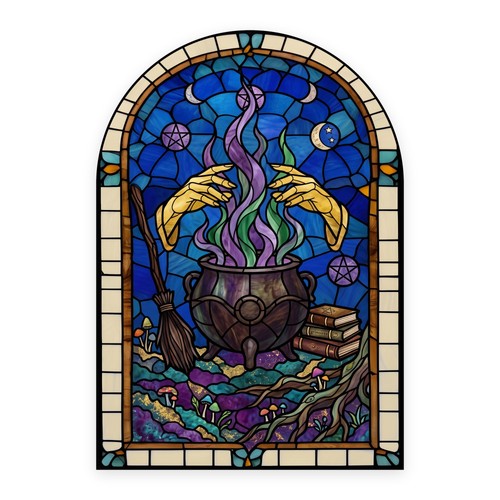 Witch spell cauldron arch - spell,