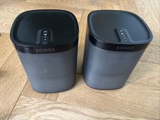 2x Sonos PLAY:1 Black Speakers
