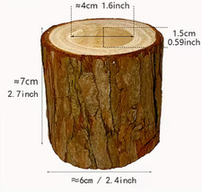 Set of 3 Wooden Tea Light