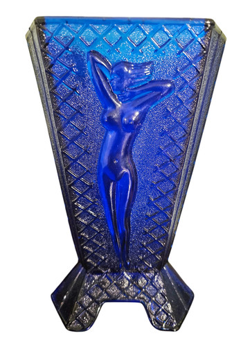 Cobalt blue nude lady - lady, art