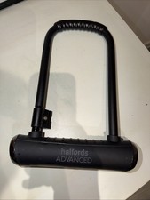 Halfords Advanced D Lock with Extra Wire Safety Cable Bike Lock Bicycle Lock
