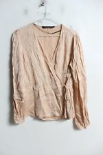Zara Womens Satin Wrap Blouse