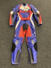 Richa Ladies 2 Piece Motorcycle Leather Suit - Purple/Red/White