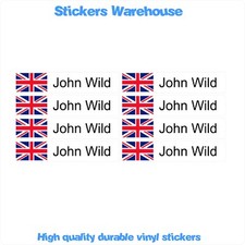 8 Personalised name Medium CYCLE BIKE FRAME HELMET Stickers (See Description)
