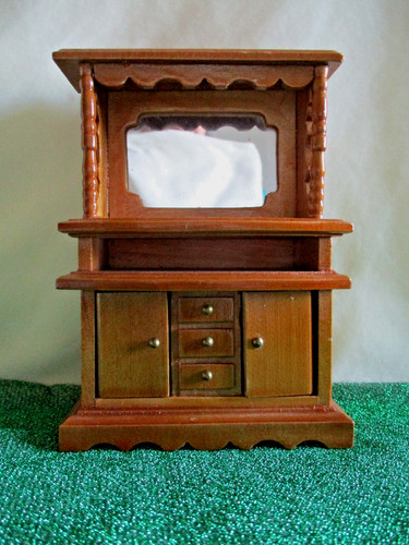 Vintage wooden dolls house - wooden,