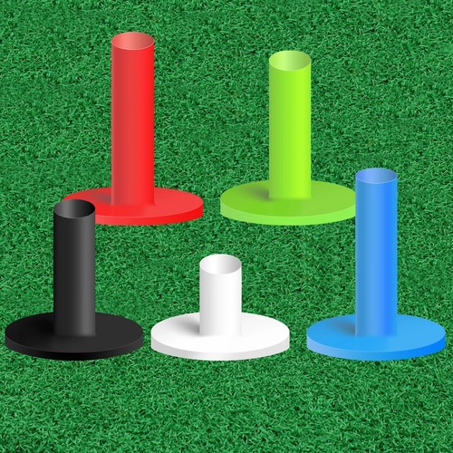 Golf rubber tees - rubber,