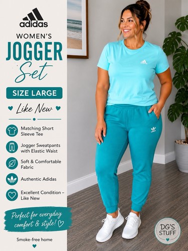Adidas womens large green - large, blue