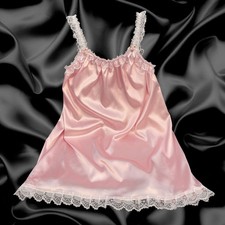 Baby Pink Satin Sissy Ruffle