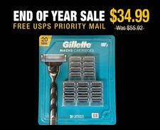 20 Gillette Mach3 Razor Blades