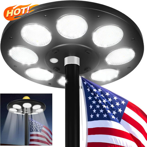 Solar flagpole led light - flagpole,