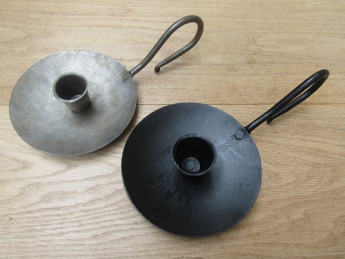 Rustic iron candle holder - candle,