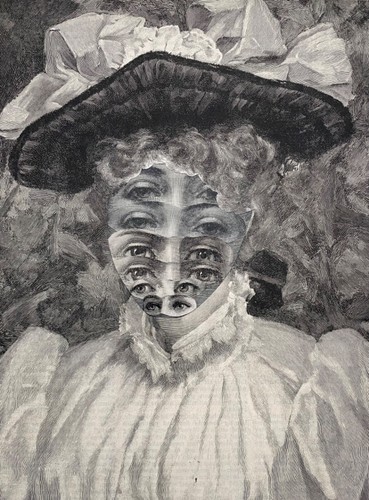 Original collage art - art, butterfly