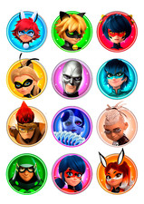 12 X LADY BUG CUPCAKE   edible