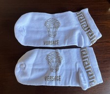 Fashion Socks White 1 pair. 100% cotton, soft, stretchy, size 5-11, Unisex, New