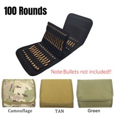 100 Rounds Ammo Pouch Rifle Bullet Cartridge  For 7.62mm .308 .357 .270