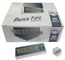 RIZLA SILVER TIPS Rolling Paper Roach Filter Tips Book GENUINE 1 5 10 25 50 NEW