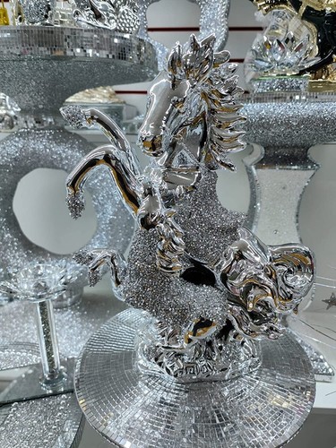 Silver chrome crushed diamond - chrome,