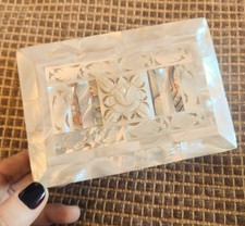 Abalone Shell Mother Of Pearl Box Inlaid Carved Trinket Box