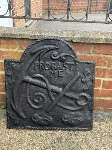 Cast iron fire back - back, plate