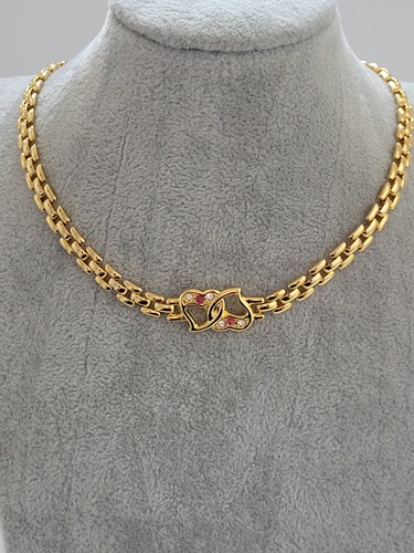 Vintage gold tone crystal - tone,
