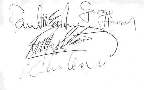 The beatles signed - the, card