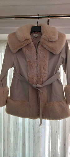River island beige faux - faux, fur