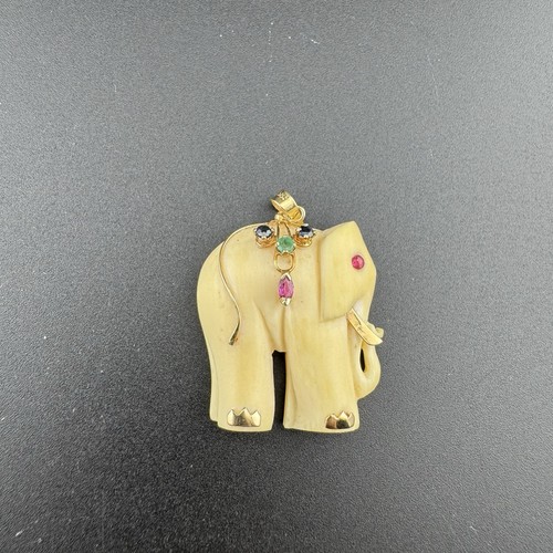 Vintage 14k gold elephant - vintage,