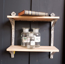 New GREY Vintage Metal Wood 2