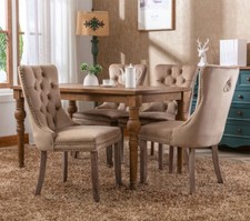 Luxury Grey/BEIGE/Blue/BLACK Velvet Kitchen Dining Chairs Set 2 4 6 Office Chair