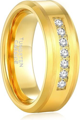 8mm tungsten cubic zirconia - tungsten,
