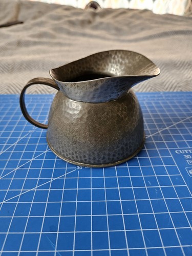 Unity pewter jug - pewter, hammered