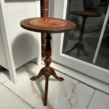 Vintage tall wooden table Side