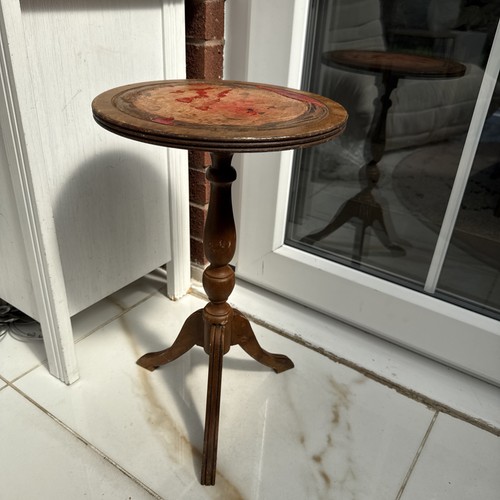Vintage tall wooden table side - vintage,