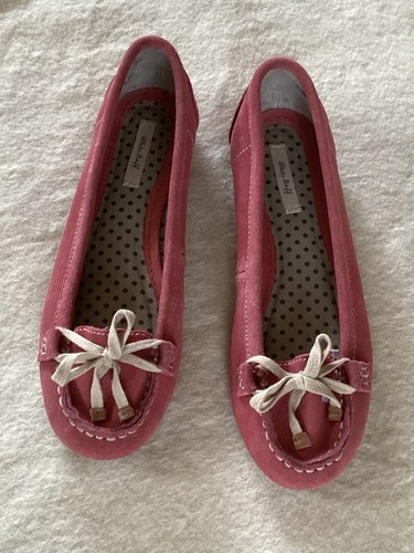 Fatface pink bow moccasin flat - fatface,