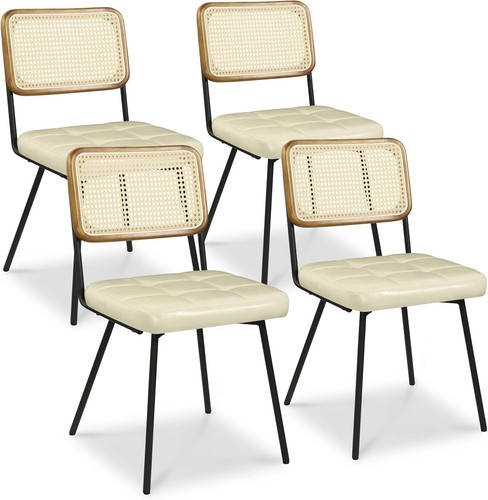 Set rattan dining chairs - of,