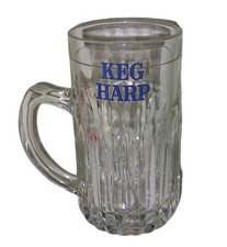 Vintage Beer Glass Keg Harp Drinking Glass Half Pint RefA 
